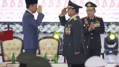 Pasukan Gibran Mengucapan Selamat atas Penganugrahan Pangkat Istimewa Jenderal TNI Kehormatan Prabowo Subianto