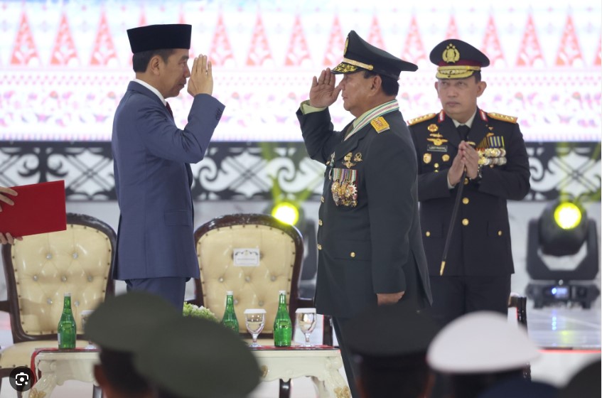 Pasukan Gibran Mengucapan Selamat atas Penganugrahan Pangkat Istimewa Jenderal TNI Kehormatan Prabowo Subianto