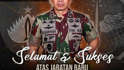 Pasukan Gibran Mengucapkan Selamat dan Sukses atas Jabatan Baru Mayjen TNI Deddy Supriyadi, S.IP