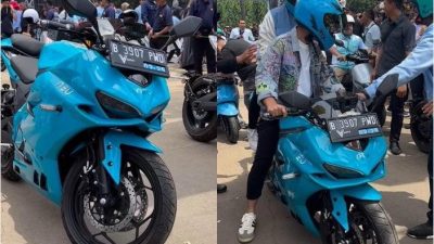 Unik! Alasan Gibran Naiki Motor Listrik Menuju Kampanye Akbar